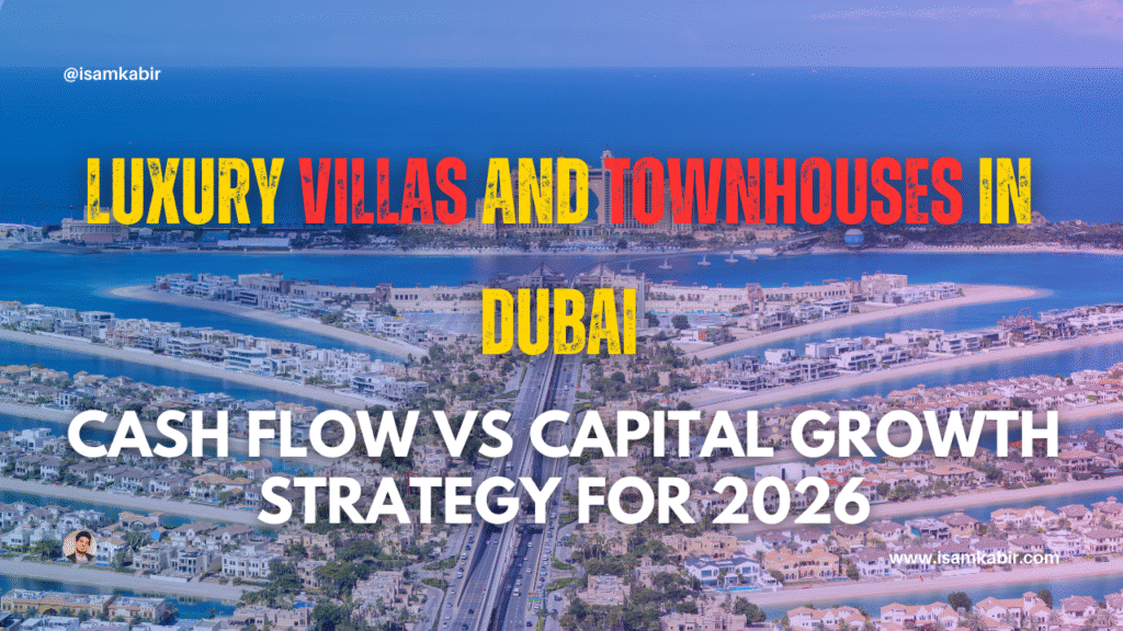 Luxury Villas and Townhouses in Dubai Cash Flow vs Capital Growth Strategy 2026.